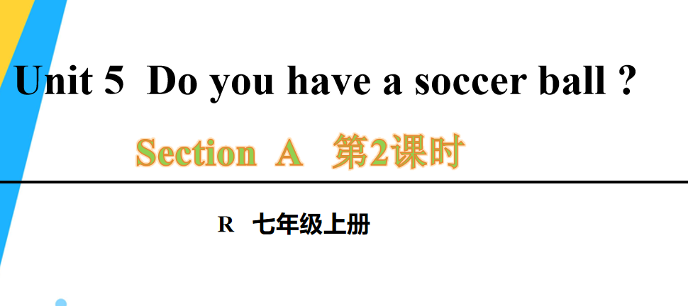 人教版七年级英语上册Unit5Do you have a soccer ball ?Section A Grammar Focus-3c第1课时课件