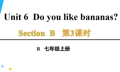 人教版七年级英语上册Unit6Do you like bananas?Section B 1a-1e第3课时课件