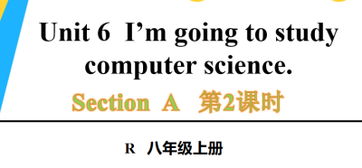 人教版八年级英语上册Unit6  I’m going to study computer science.Section A Grammar Focus-3c第2课时课件