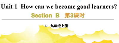 人教版九年级全册unit1How can we become good learners?SectionB 1a-1e.第3课时课件