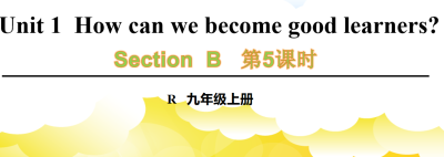 人教版九年级全册unit1How can we become good learners?SectionB 3a-selfcheck第5课时课件