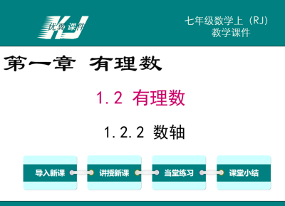 人教版七年级上册数学课件第一章有理数 1.2.2数轴PPT课件下载