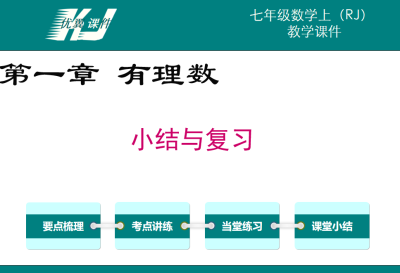  人教版七年级上册数学课件第一章有理数小结与复习PPT课件下载