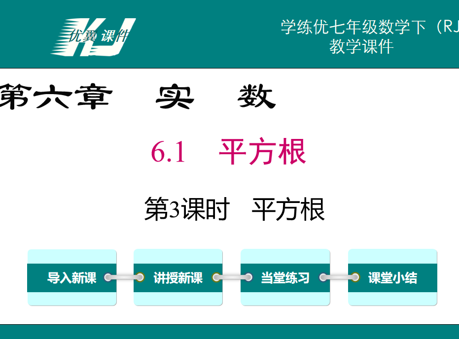 人教版七年级下册数学课件第六章实数6.1平方根第3课时平方根PPT课件下载