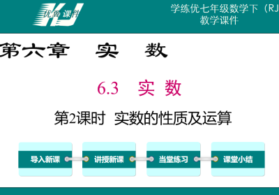 人教版七年级下册数学课件第六章实数6.3实数第2课时实数的性质及运算PPT课件下载