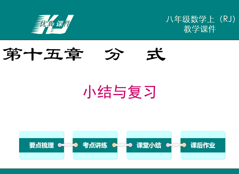 人教版八年级册上数学课件第十五章分 式小结与复习PPT课件下载