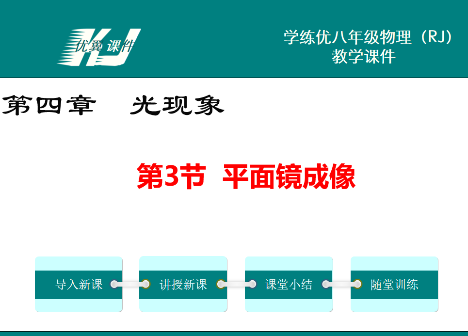 人教版八年级上册物理第四章光现象第3节  平面镜成像PPT课件下载     