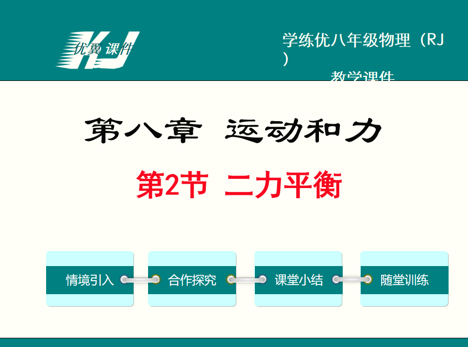 人教版八年级下册物理第八章运动和力第2节 二力平衡PPT课件下载 