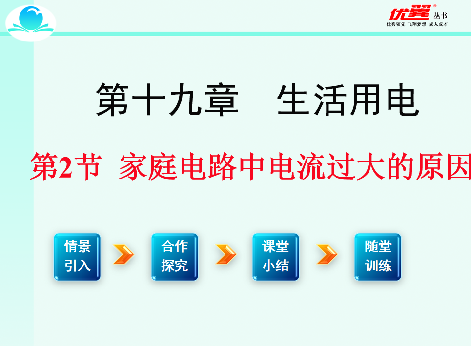 人教版九年级下册物理第十九章 生活用电第2节 家庭电路中电流过大的原因PPT课件下载  