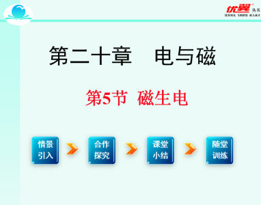 人教版九年级下册物理第二十章 电与磁 第5节 磁生电 PPT课件下载    