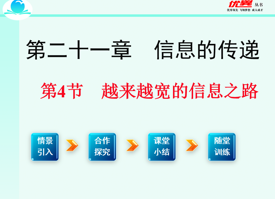人教版九年级下册物理第二十一章 信息的传递第4节  越来越宽的信息之路PPT课件下载  