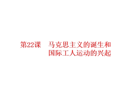 人教版九年级上册历史第七单元工业革命和工人运动的兴起第22课马克思主义的诞生和国际工人运动发兴起PPT课件下载（内含音频文件）