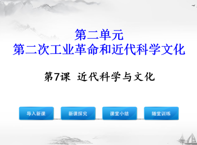 人教版九年级下册历史第二单元第二次工业革命和近代科学文化第7课近代科学与文化PPT课件下载